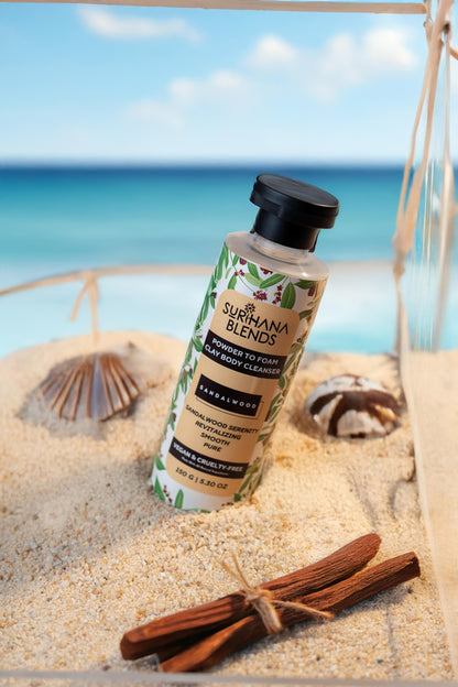 Sandalwood Powder-to-Foam Cleanser – Gentle Exfoliation, 150g